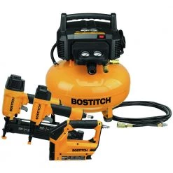 Bostitch BTFP3KIT 3-Piece Nailer And 0.8 HP 6 Gallon Oil-Free Pancake Air Compressor Combo Kit