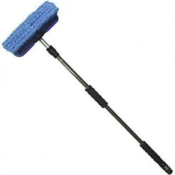 Carrand 93089S 10 In. Wide Wash Brush With 65 In. Aluminum Extension Handle