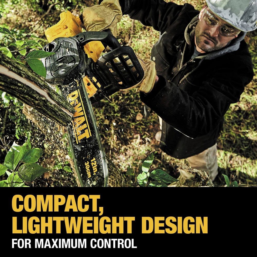 Dewalt DCCS620P1 20V MAX XR 5.0 Ah Brushless Lithium-Ion 12 In. Compact Chainsaw Kit - Image 8