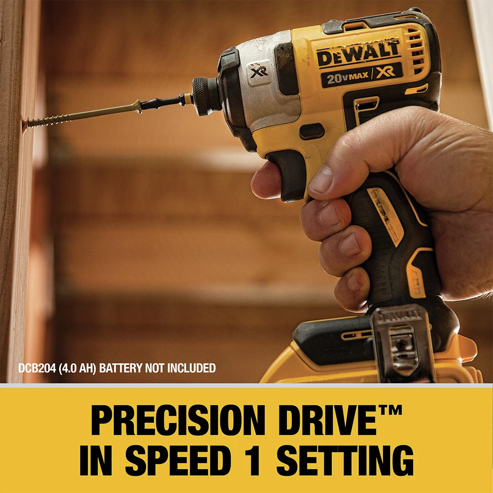 Dewalt DCF887P1 20V MAX XR Brushless Lithium-Ion 1/4 In. Cordless 3-Speed Impact Driver Kit (5 Ah) - Image 5