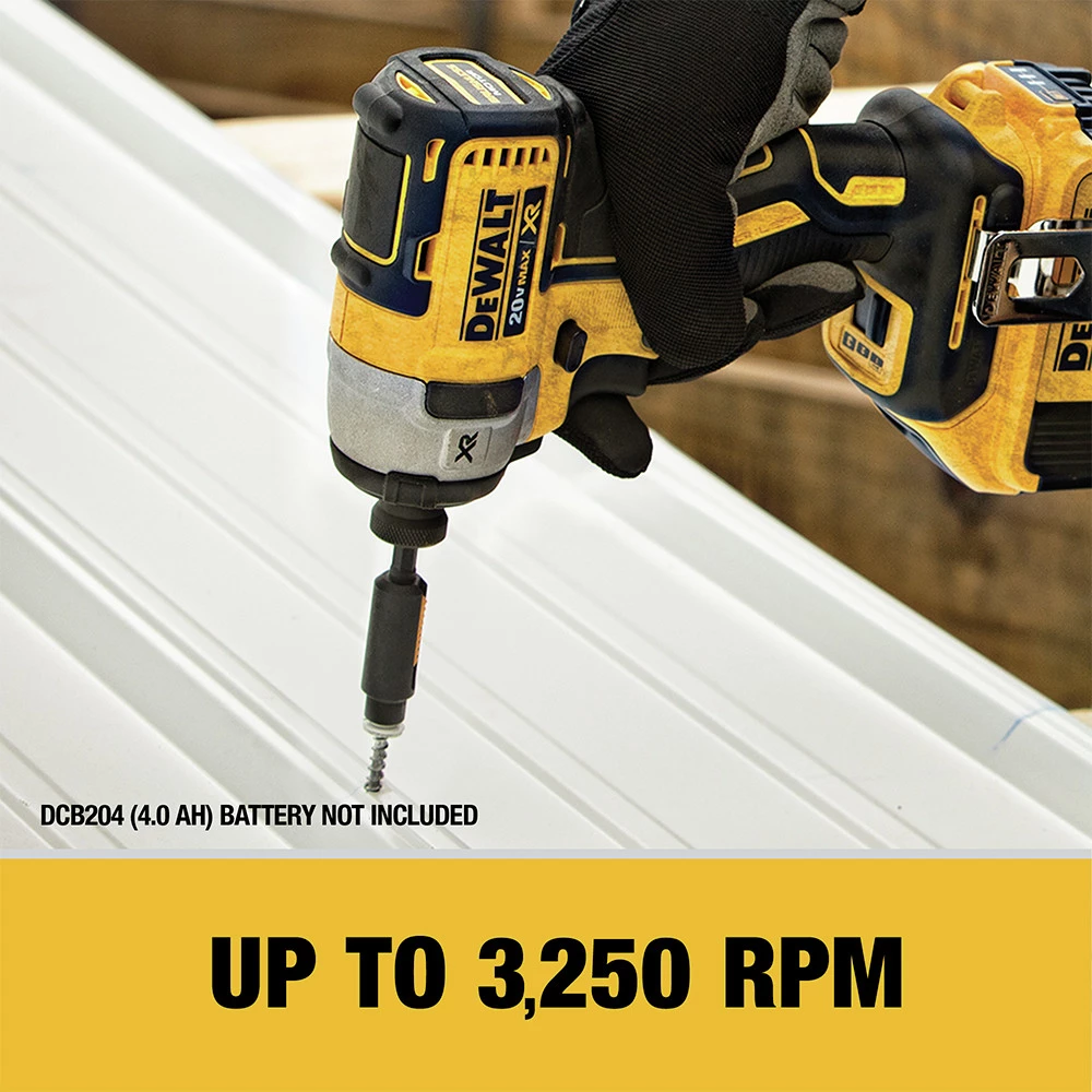Dewalt DCF887P1 20V MAX XR Brushless Lithium-Ion 1/4 In. Cordless 3-Speed Impact Driver Kit (5 Ah) - Image 7