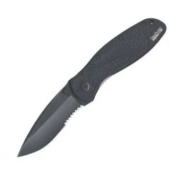 Kershaw Knives 1670BLKST 3-3/8 In. Blur Serrated Folding Knife (black)