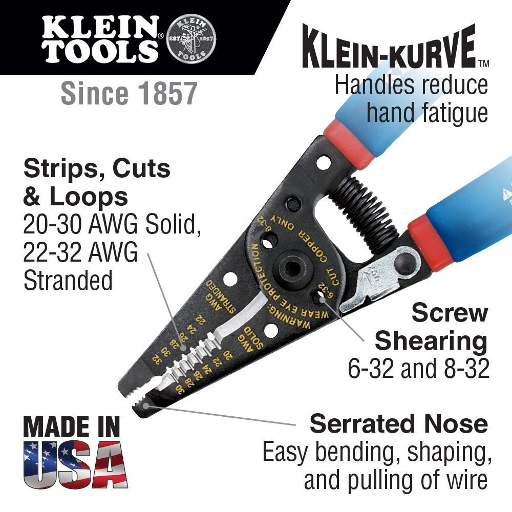 Klein Tools 11057 Klein-Kurve Wire Stripper And Cutter - Image 7
