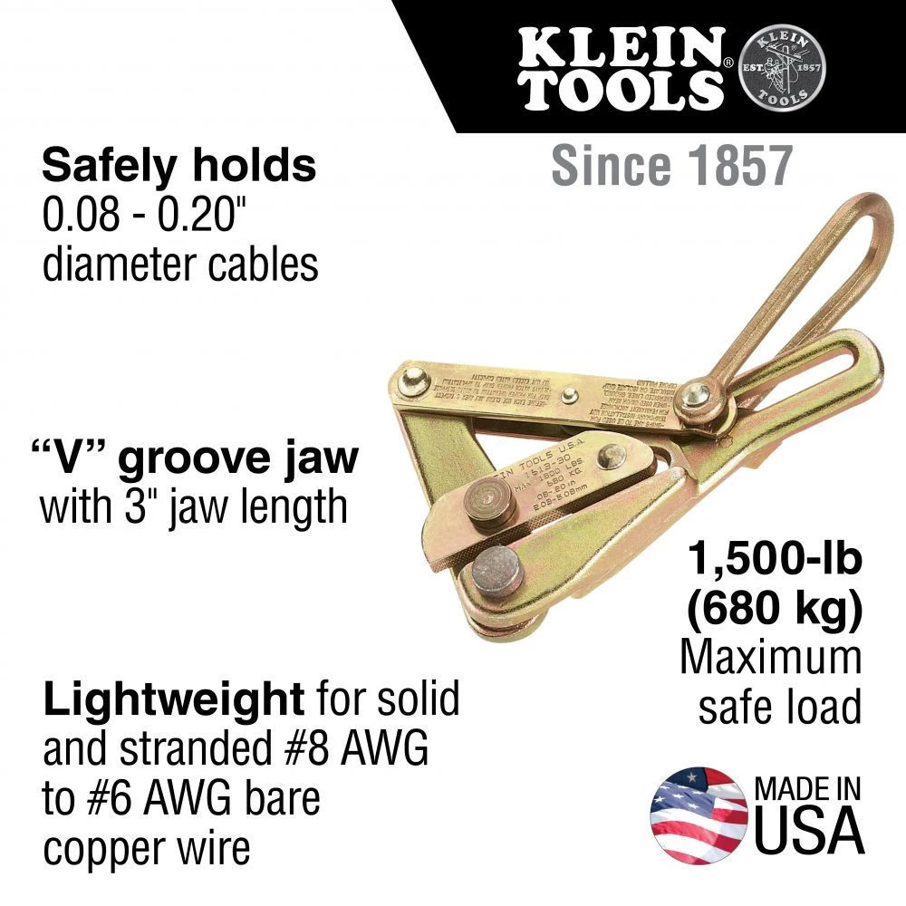 Klein Tools 1613-30 Chicago Grip For Bare Wire - Image 4