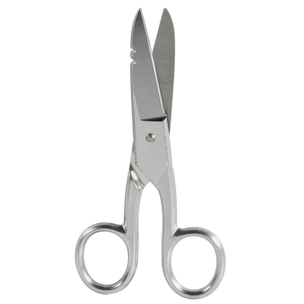 Klein Tools 2100-9 Electrician's 5-1/4 In. Stainless Steel Scissors With Stripping Notches - Image 3