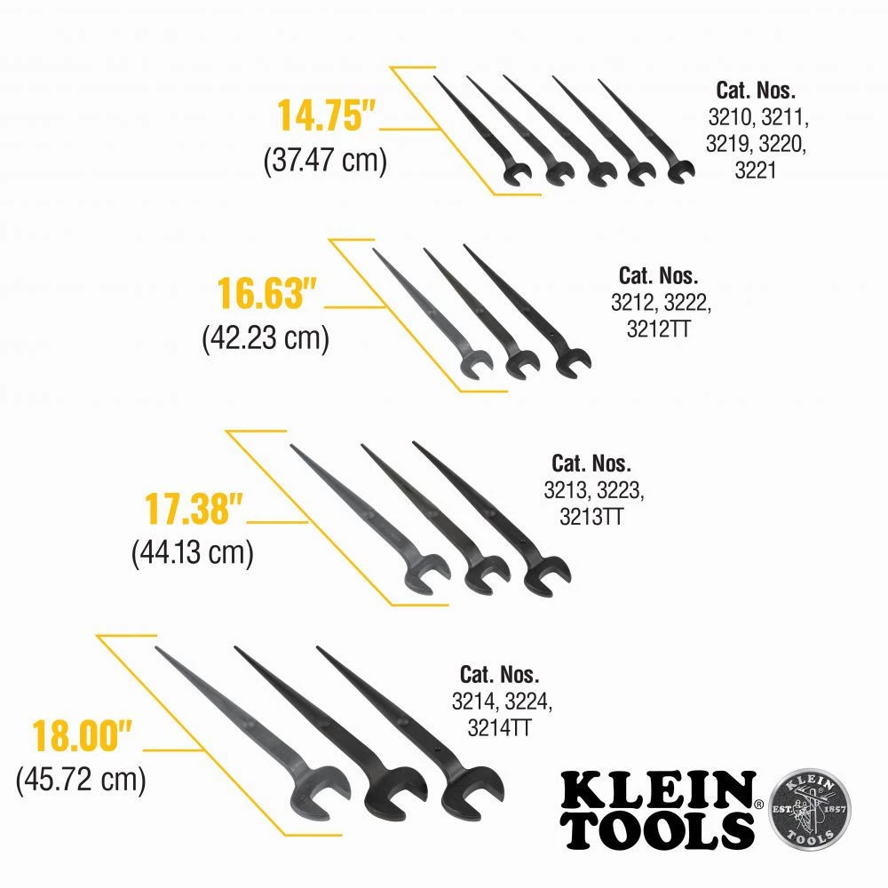 Klein Tools 3222 1-1/8 In. Nominal Opening Spud Wrench For Regular Nut - Image 5