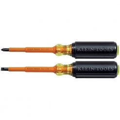Klein Tools 33532-INS 2-Piece Insulated 4 In. Phillips/ Slotted Screwdriver Set