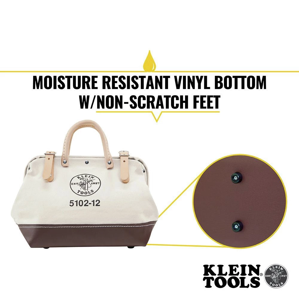 Klein Tools 5102-12 12 In. (305 Mm) Canvas Tool Bag - Image 4