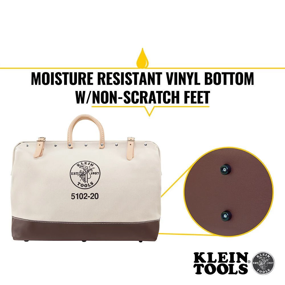 Klein Tools 5102-20 20 In. Canvas Tool Bag - Image 8