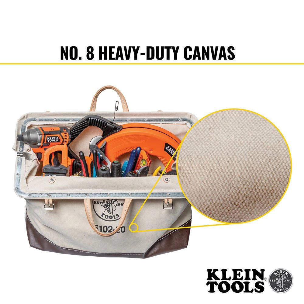 Klein Tools 5102-20 20 In. Canvas Tool Bag - Image 9