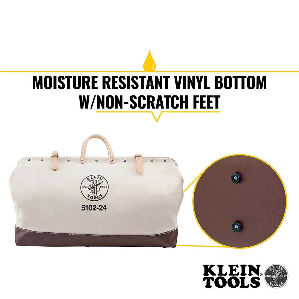 Klein Tools 5102-24 24 In. (610 Mm) Canvas Tool Bag - Image 8