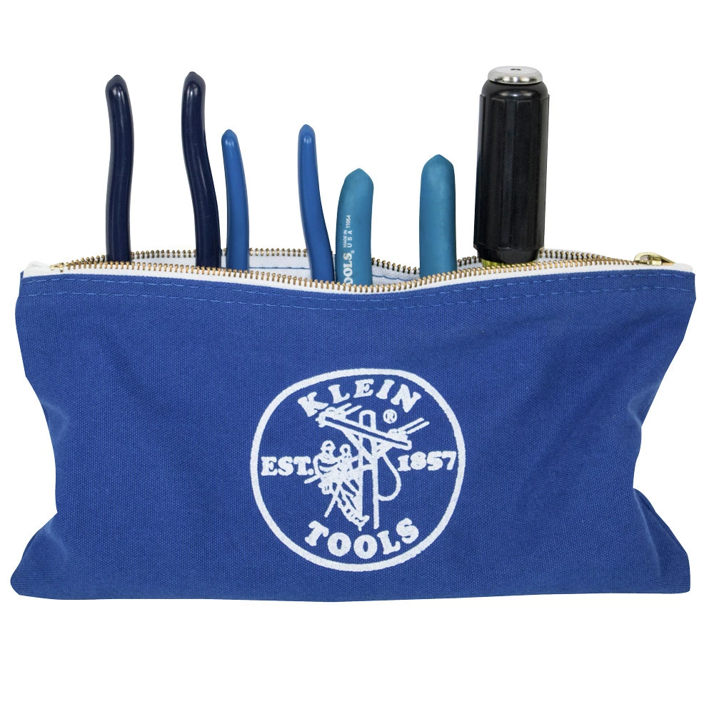 Klein Tools 5140 12 1/2 In. X 7 In. Canvas Zipper Bag Assortments (4/Pack) - Image 4