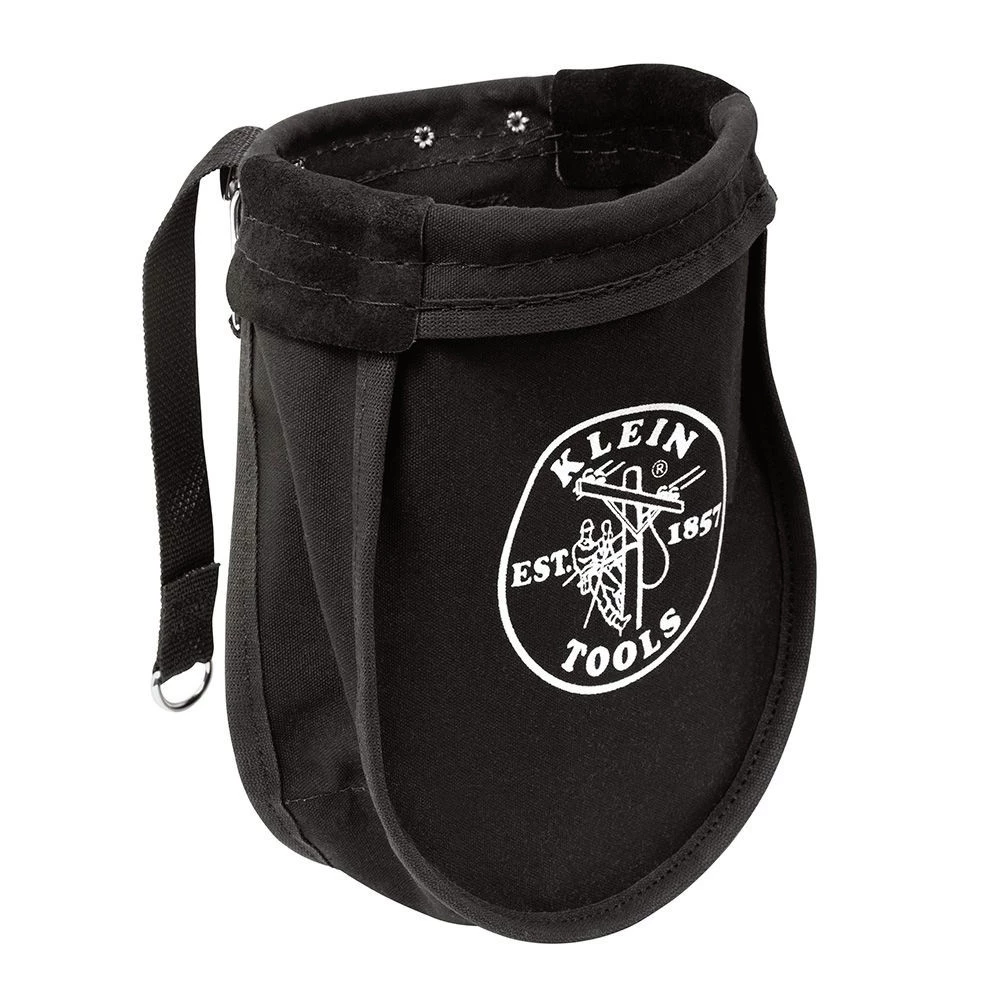 Klein Tools 51A 9 In. X 3.5 In. X 10 In. Nut And Bolt Canvas Tool Pouch - Black