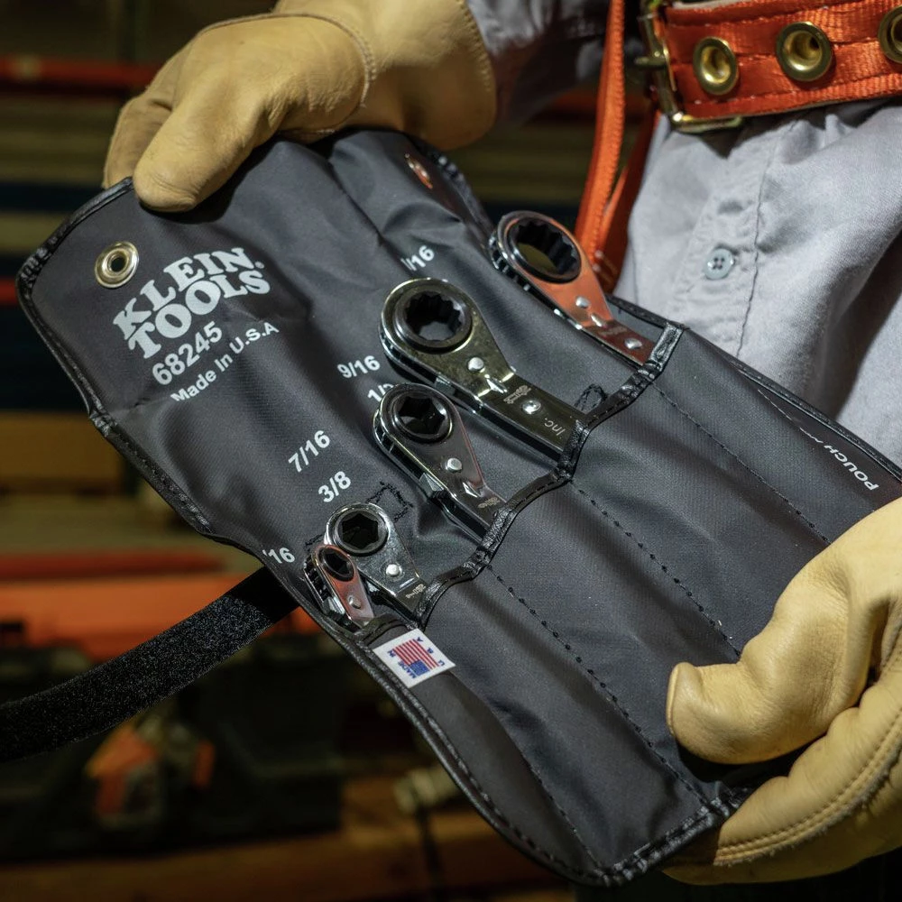 Klein Tools 68245 5-Piece Reversible Ratcheting Box Wrench Set - Black - Image 6