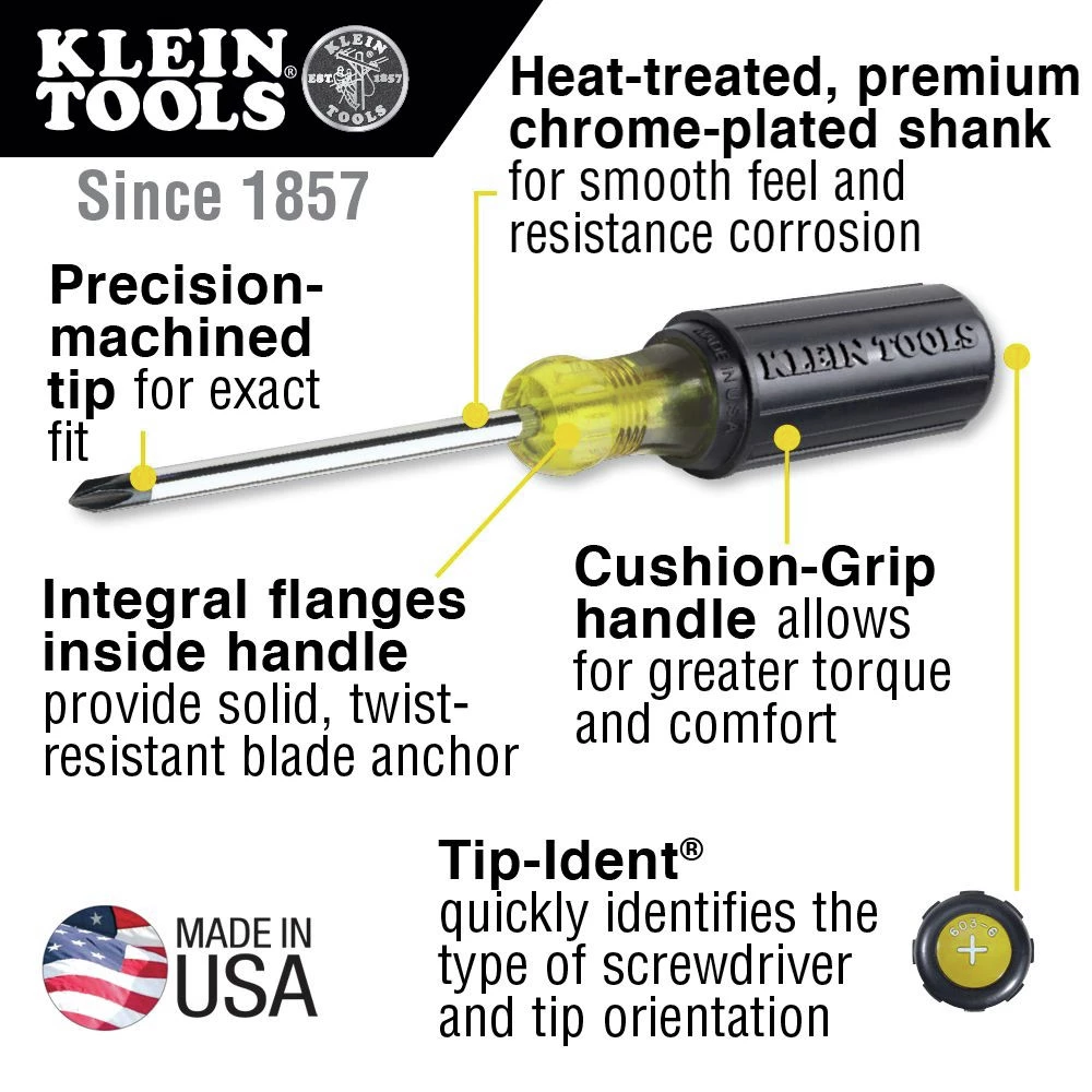 Klein Tools 85076 7-Piece Cushion-Grip Screwdriver Set - Image 6