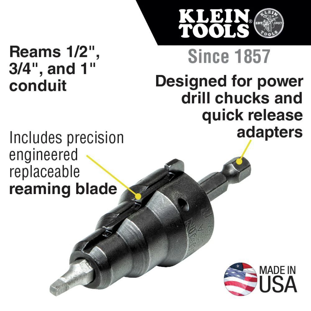 Klein Tools 85091 Power Conduit Reamer - Image 4