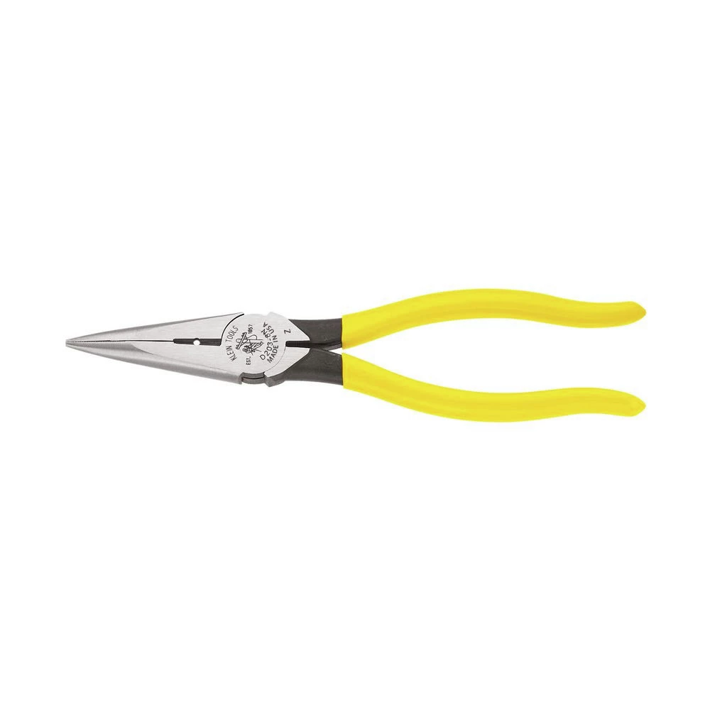 Klein Tools D203-8N 8 In. Needle Nose Side Cutter Pliers With Stripping