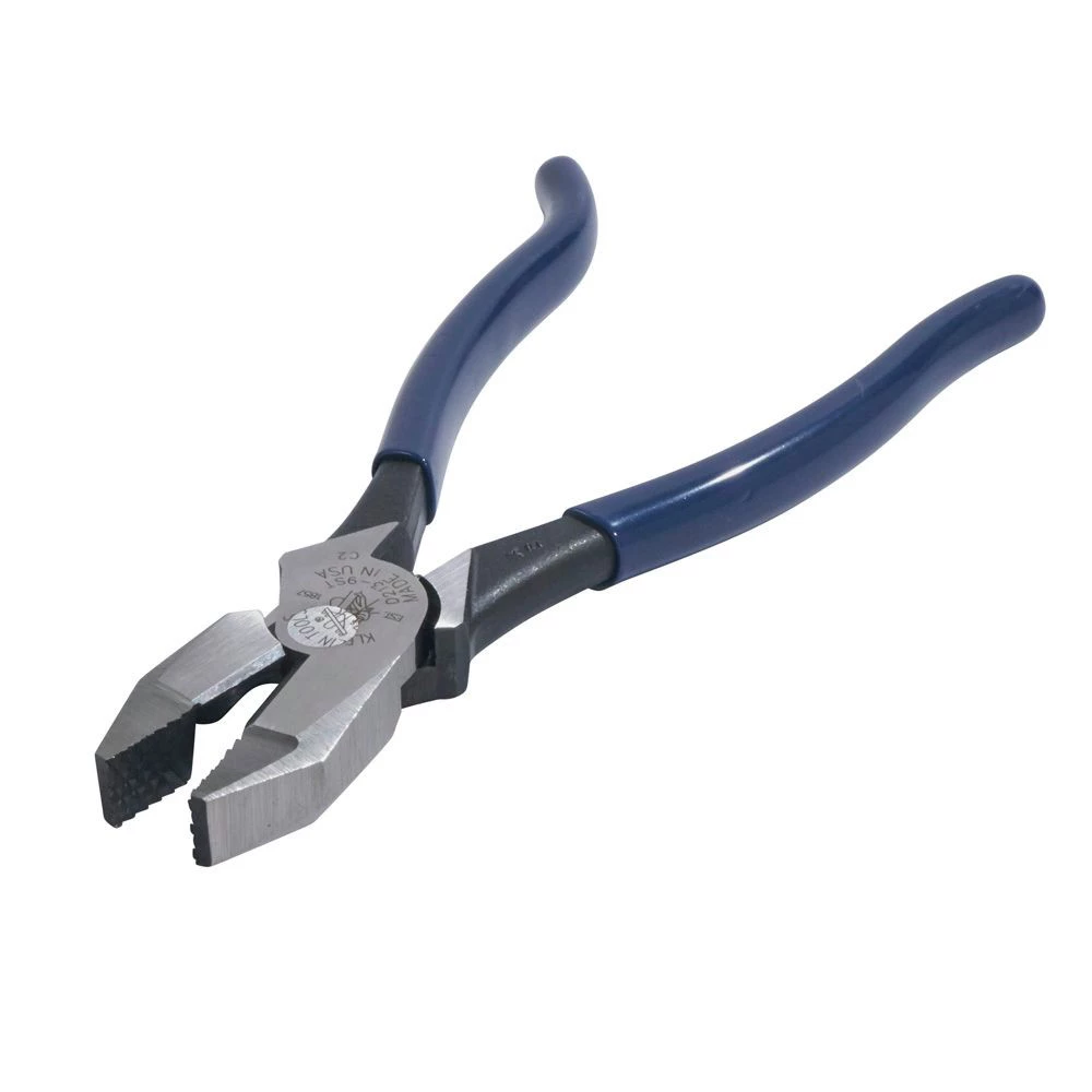 Klein Tools D213-9ST Ironworkers Pliers, 9 9/32 In Length, 23/32 In Cut, Plastic-Dip Hook Bend Handle - Image 4
