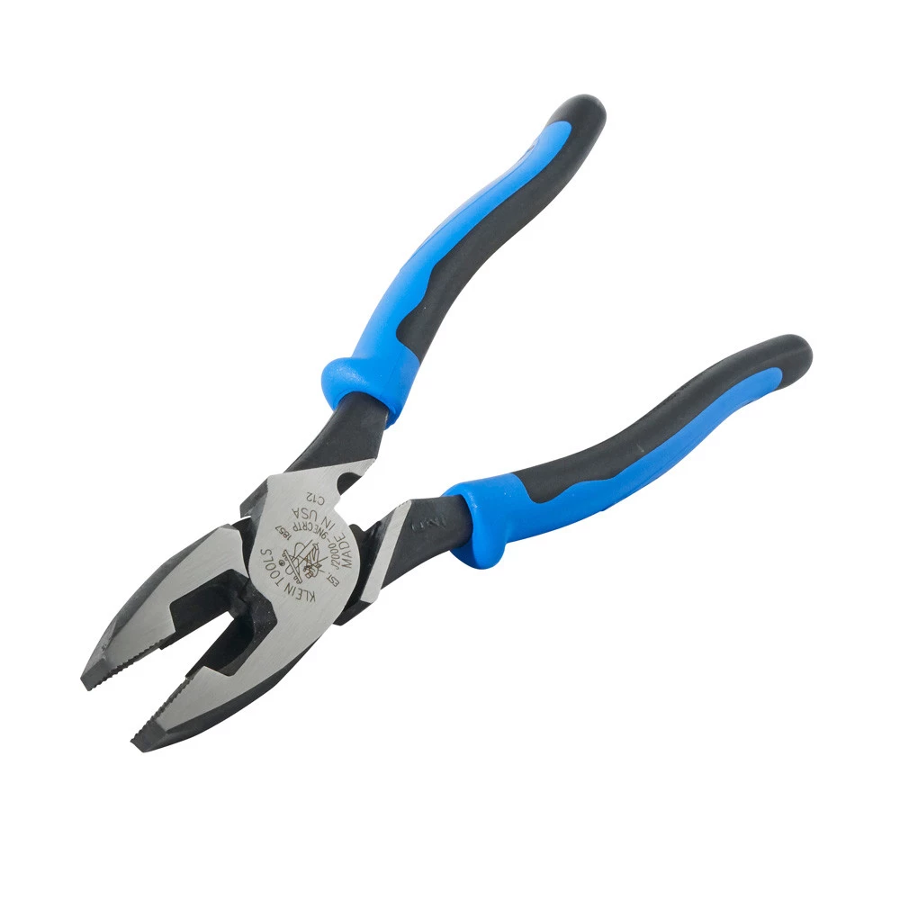 Klein Tools J2000-9NECRTP Fish Tape Pull/ Crimping 9 In. Lineman's Pliers - Image 4