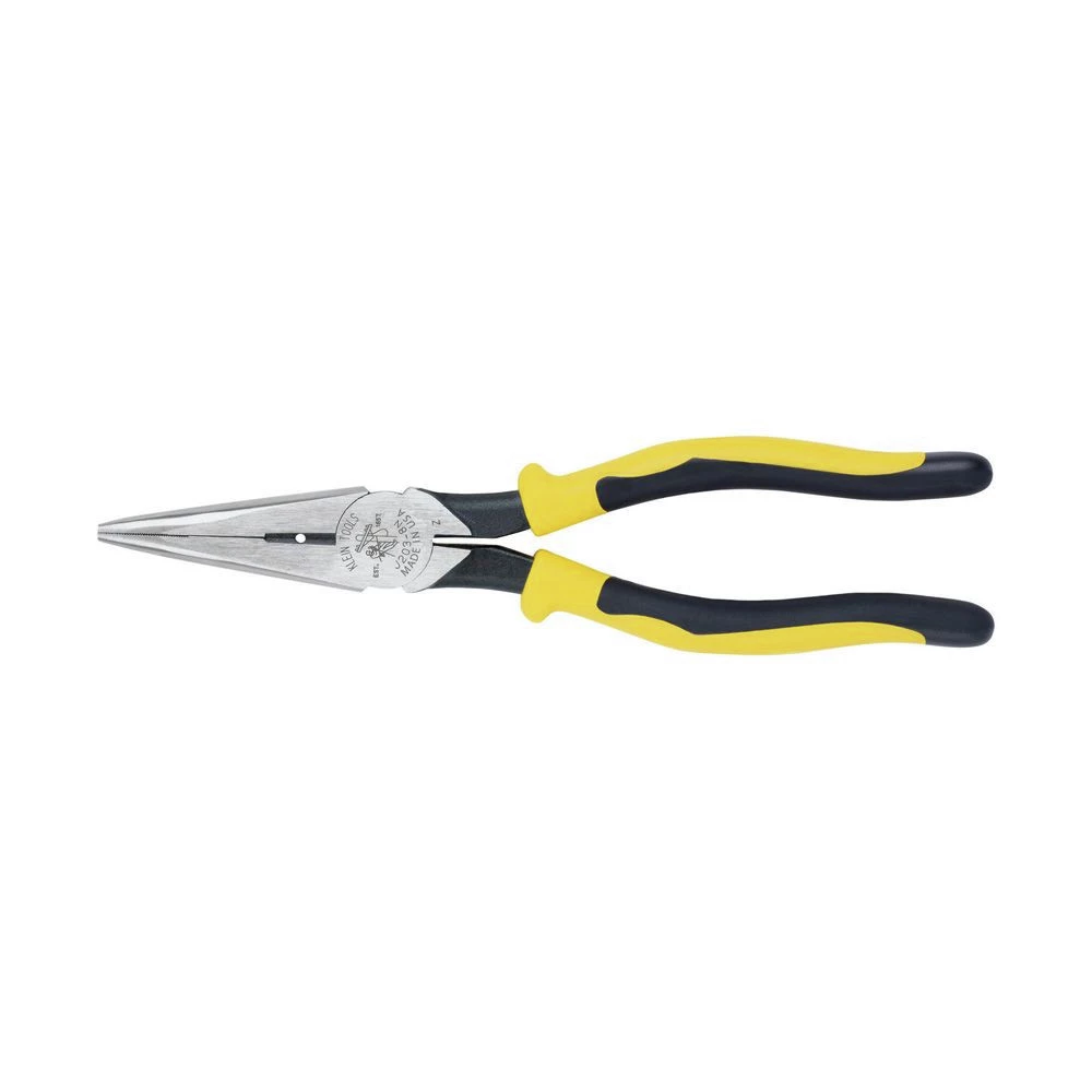 Klein Tools J203-8N 8 In. Long Nose Side-Cutter Stripping Pliers