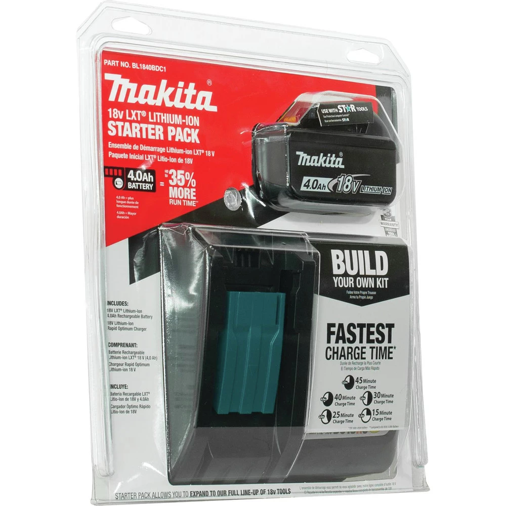 Makita BL1840BDC1 18V LXT 4 Ah Lithium-Ion Compact Battery And Rapid Charger Kit - Image 10