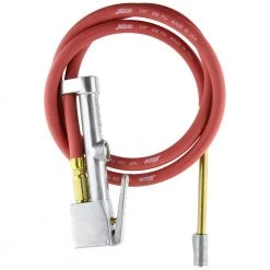 Milton Industries 501 Inflator Gauge Complete With Dual-Head Straight Foot Chuck & 5 Ft. Hose