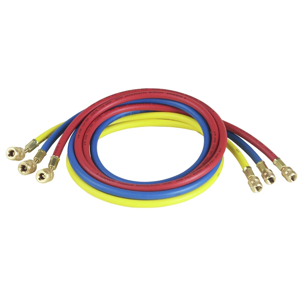 Robinair 39072A 3-Piece 72 In., 1/4 In. FFL Hose With Quick Seal Fittings Set - Image 2