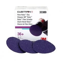3M 33389 3 In. Cubitron II Fibre Roloc 36plus Grade Disc