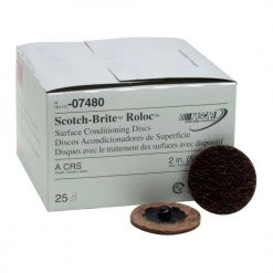 3M 7480 25-Piece Coarse 2 In. Scotch-Brite Roloc Surface Conditioning Disc Set