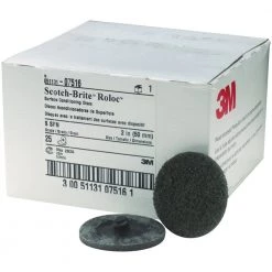 3M 7516 Scotch-Brite Roloc Surface Conditioning Disc Gray 2 In. Super Fine (25-Pack)